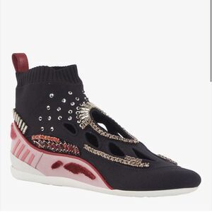 Valentino Crystal Odissey Sock Sneakers Size 36 Embellished $1470